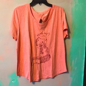 Yoga top with animal print